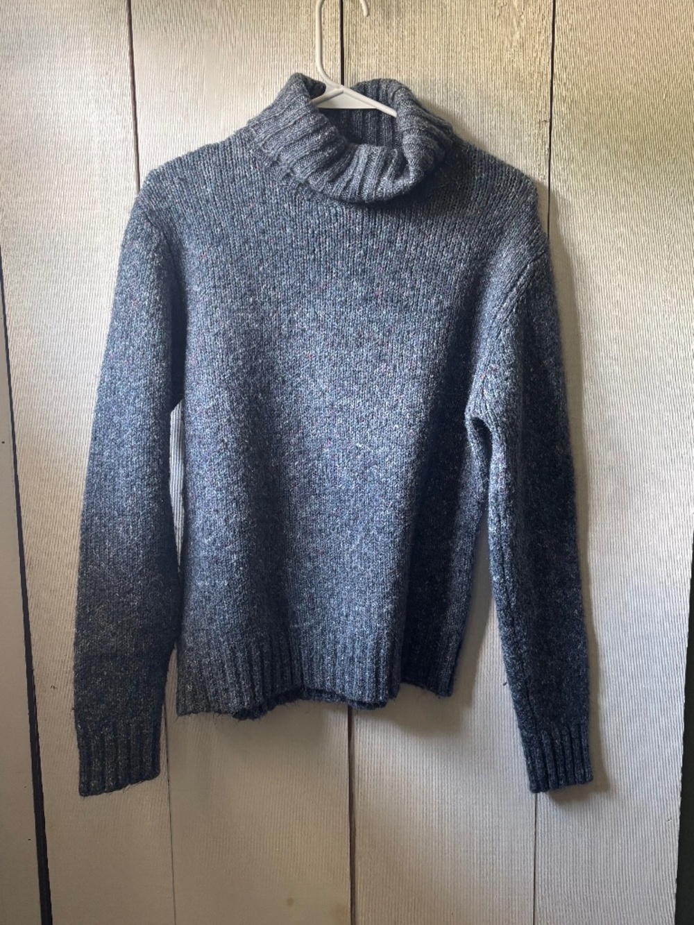 Blue LL bean chunky neck knit sweater